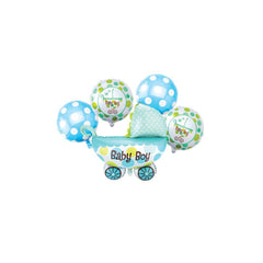 Jumbo Baby Carriage Foil Balloon, 24-Inch, 5-Piece