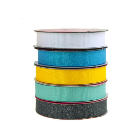 Dazzle Glitter Grosgrain Ribbon, 5/8-Inch, 6 Yards