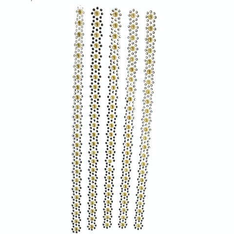 Pearl & Stone Sticker Strip, 10-Inch, 5-Count