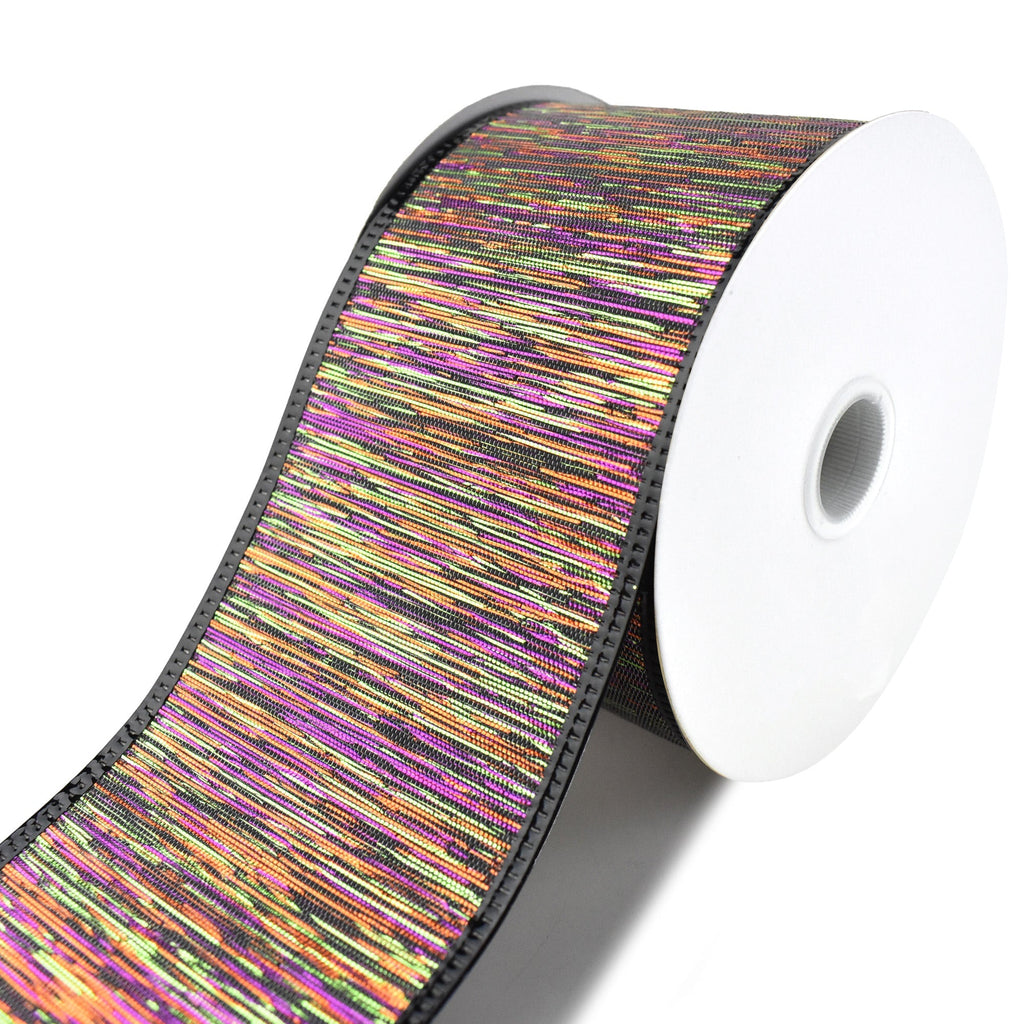 Halloween Metallic Ombre Wired Ribbon, 2-1/2-Inch, 10-Yard