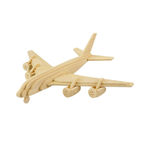 Civil Airplane 3D Wooden Puzzle, 8-1/4-Inch