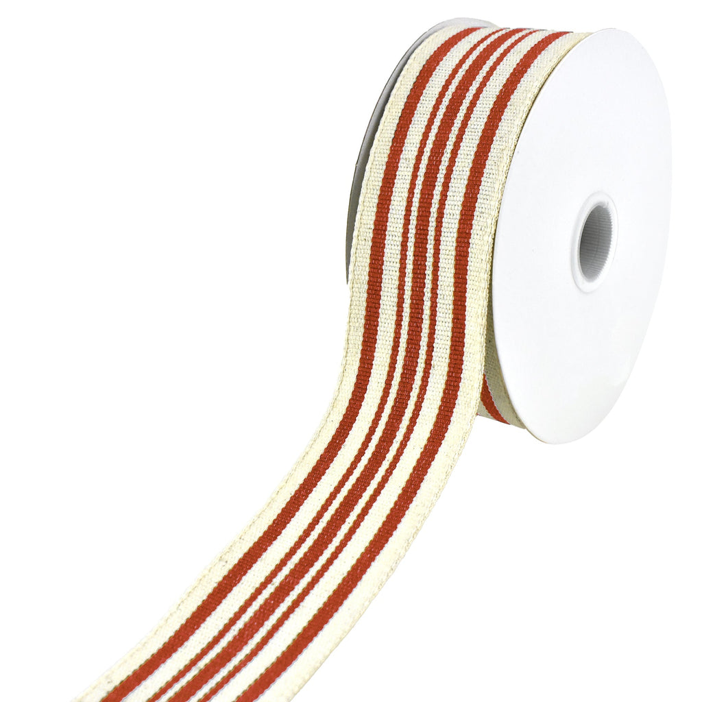 Woven French Stripes Wired Ribbon, 1-1/2-Inch, 10-Yard