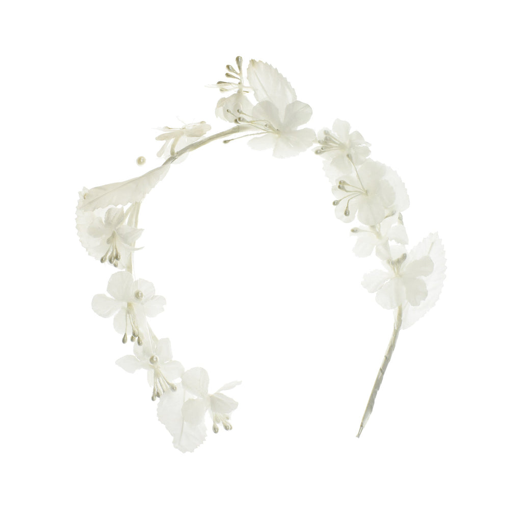 Bridal Floral Head Piece, 14-1/2-Inch