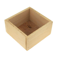 Square Wooden Crate, 6-Inch x 6-Inch