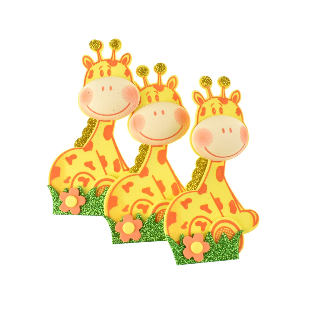 Craft Foam Giraffe In Grass, 5-1/4-Inch, 10-Count