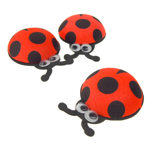 Foam Ladybug Favors with Googly Eyes, Red, 2-3/4-Inch, 10 Count