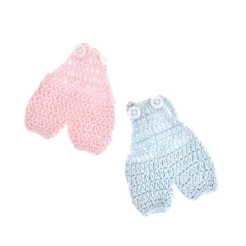 Mini Crochet Knitted Overall Jumper Favors, 2-3/4-Inch, 6-Piece