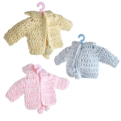 Mini Crochet Knitted Hoodie Favors, 3-1/2-Inch, 3-Piece
