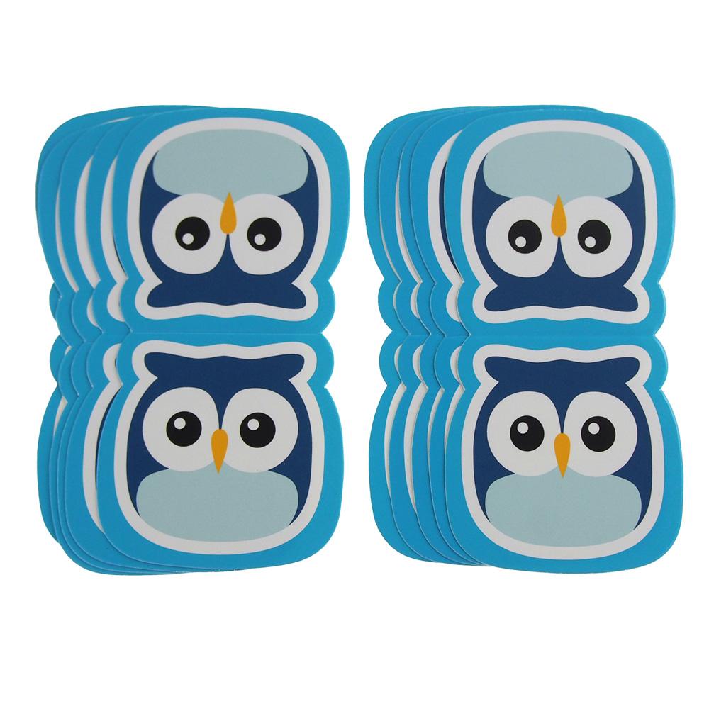 Owl Safari Animal Paper Cut Outs, Blue, 4-1/2-Inch, 10-Count