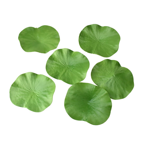 Artificial Lotus Leaf Coasters, 4-3/4-Inch, 6-Piece