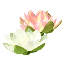 Floating Lotus Flower with Artificial Dew, 7-Inch