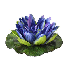 Artificial Floating Water Lily Head Garden Decor, 6-1/2-Inch