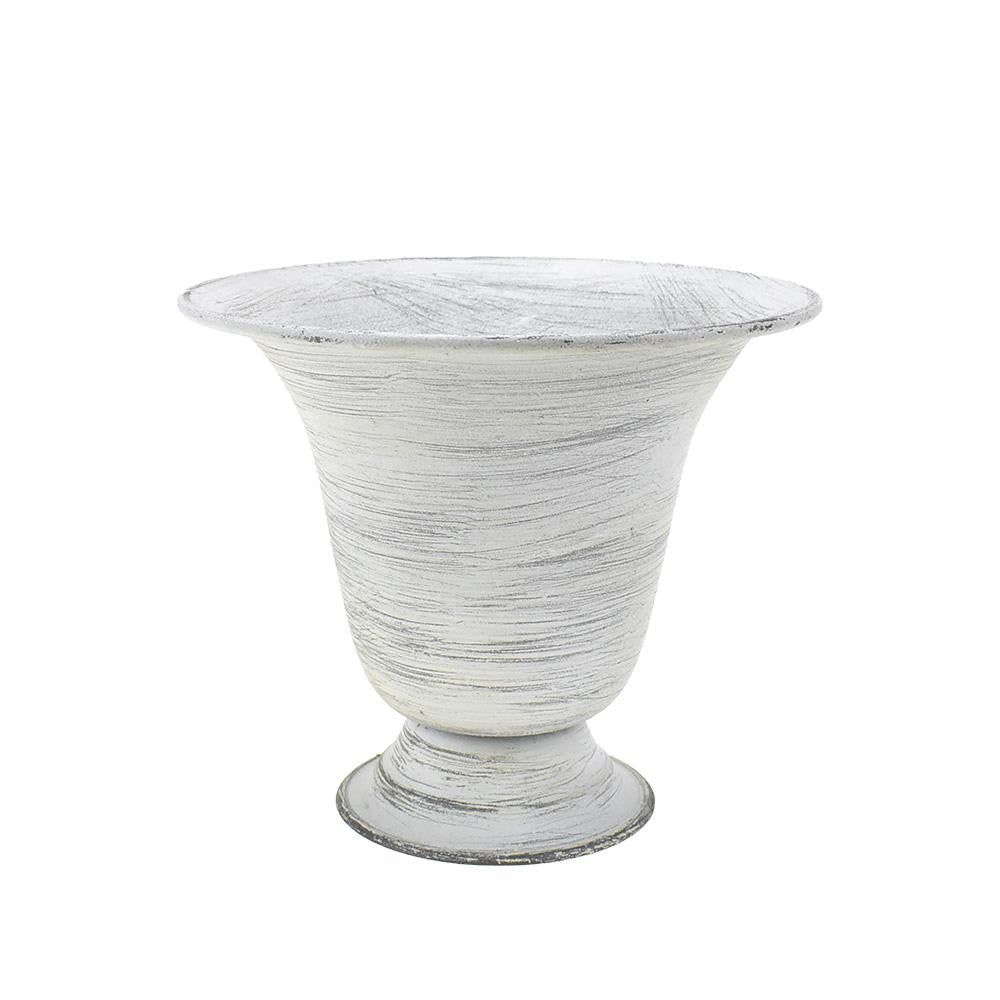 Metal Urn Plant Holder, 8-Inch