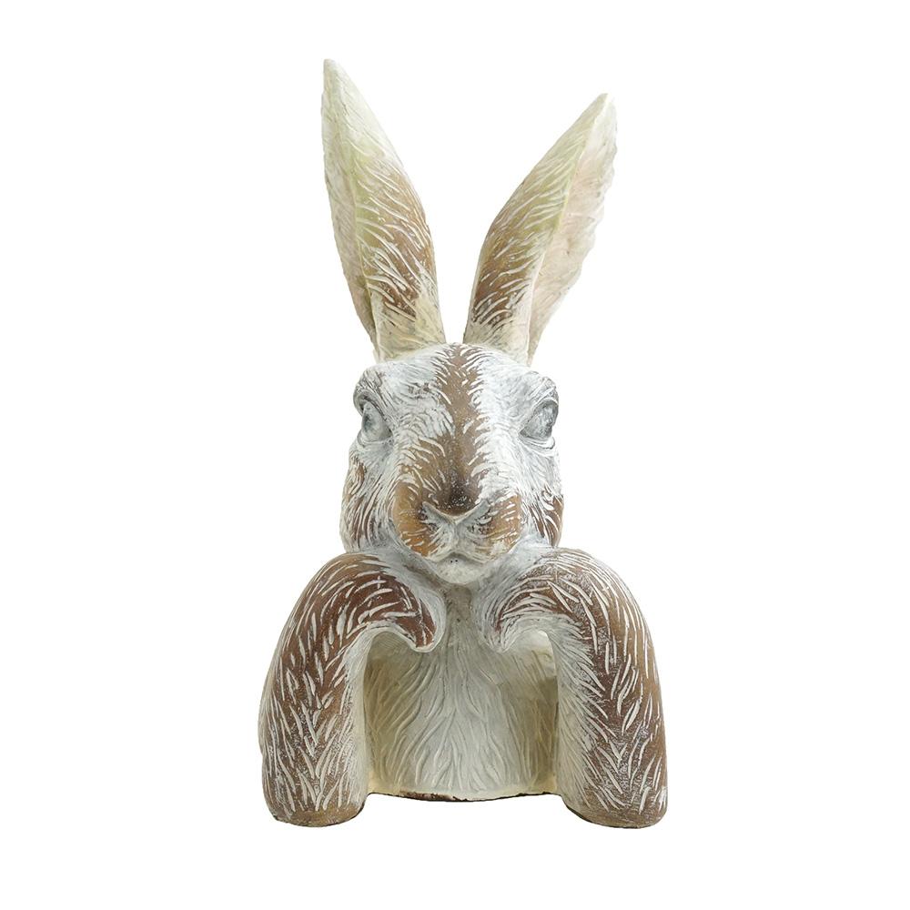 Curious Rabbit Home Decor Figurine, 6-3/4-Inch