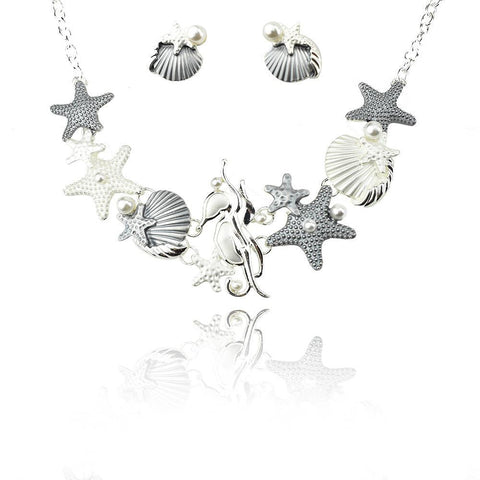 Epoxy Sealife Necklace Set
