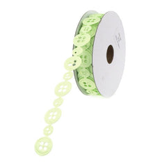 Polyester Button Garland Ribbon, 1/2-Inch, 10 Yards