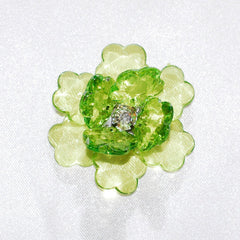 Flower Lotus Crystal, Shredded Edge, 1-3/4-inch, 6-Piece
