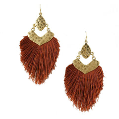 Tassel Drop Dangle Earrings, 2-1/2-Inch