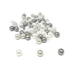 Plastic Tri-Color Pearl Beads, 10mm, 70-Piece