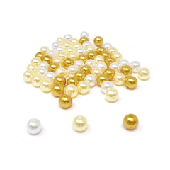 Plastic Tri-Color Pearl Beads, 10mm, 70-Piece