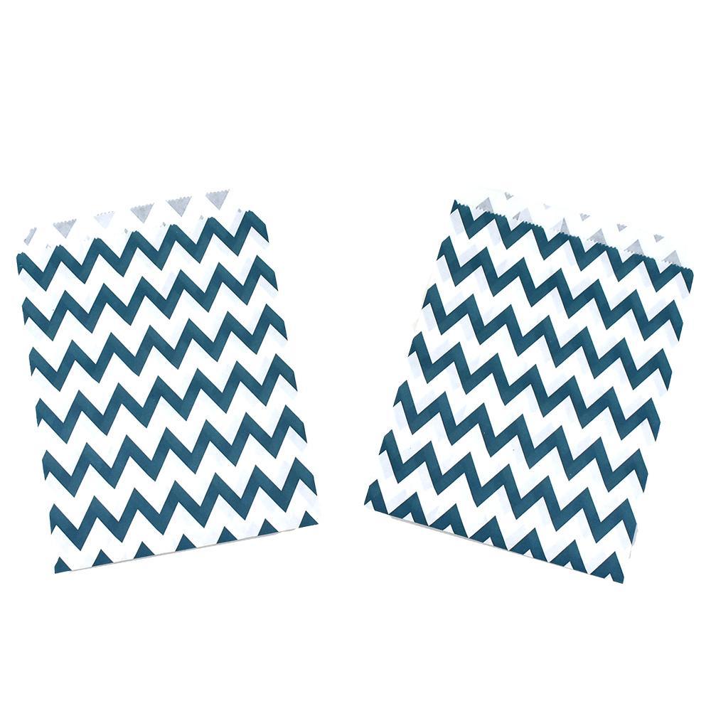 Chevron Patterned Patterned Treat Bags, 7-1/4-Inch, 8-Count