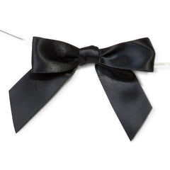 Pre-Tied Satin Bows, 7/8-Inch, 12-Piece