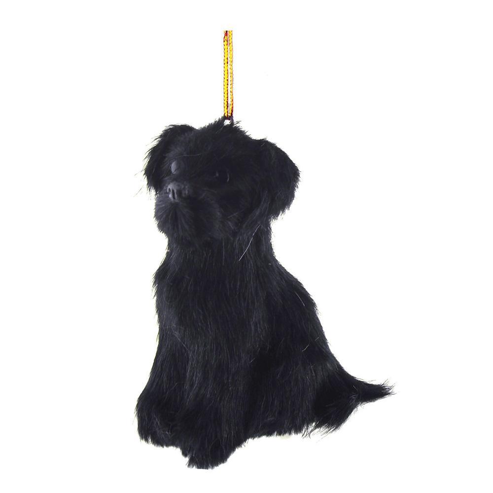Labrador Plush Dog Christmas Ornaments, Black, 4-Inch