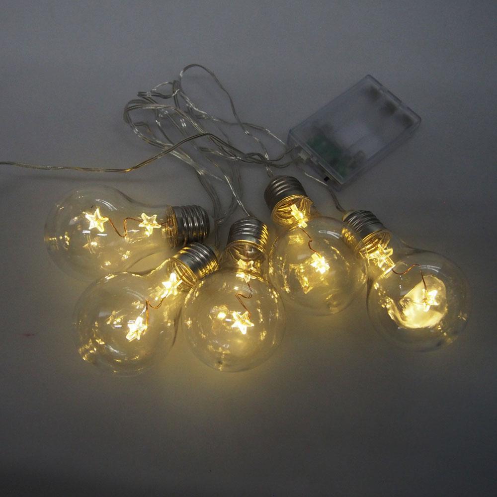 Christmas Light Bulbs Fairy String Lights, 5-Bulb, Warm White, 48-Inch