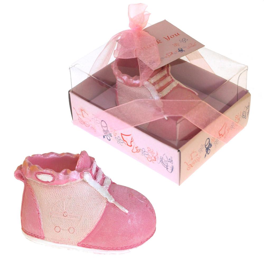 Baby Favors Souvenir, 2-3/4-Inch, Bootie Shoe, Light Pink
