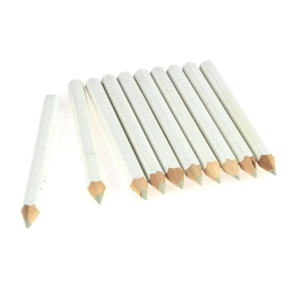 White Chalk Pencil, 3-1/2-Inch, 10-Count