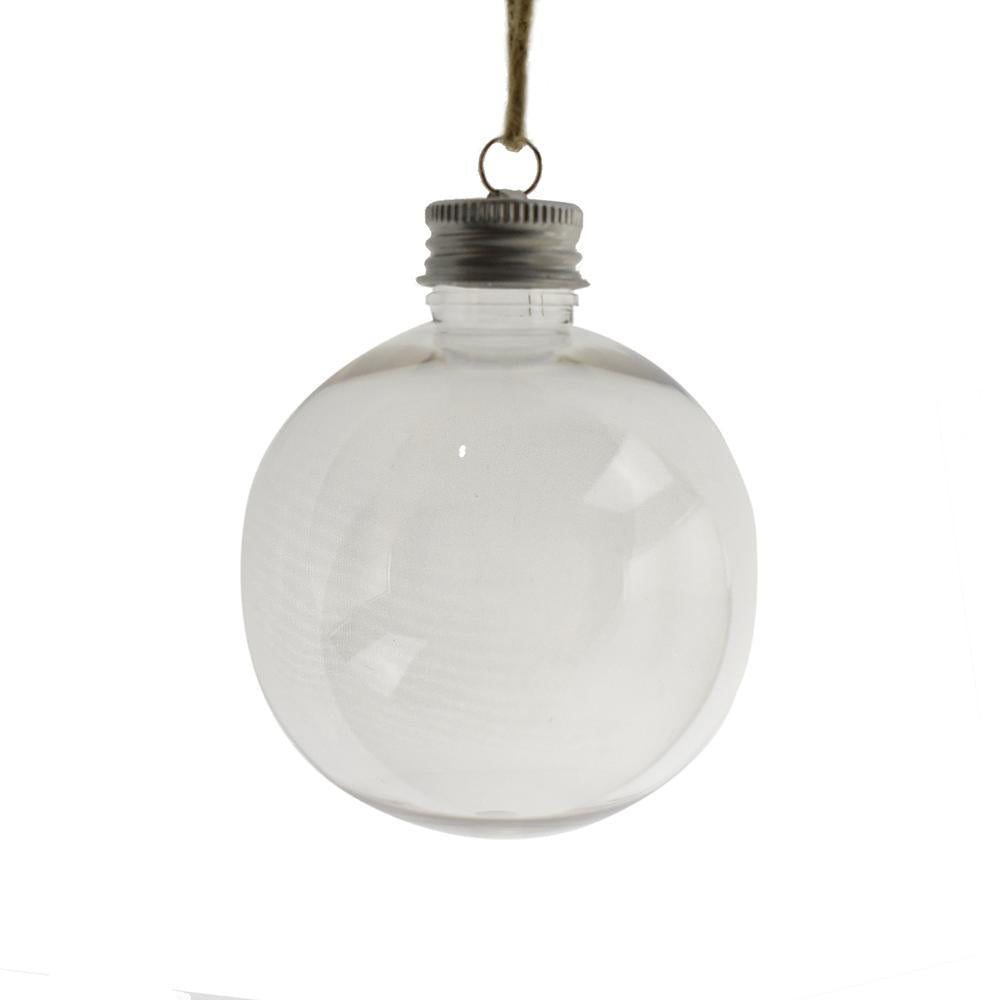 Craft DIY Clear Plastic Ornament with Aluminum Lid, 4-Inch