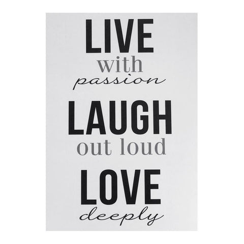 "Live, Laugh, Love" Quotes Wall Art Sticker, 12-Inch