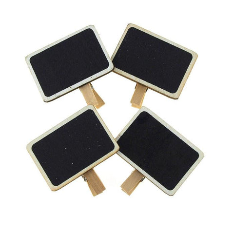 Chalkboard Tag Clothespins, Rectangle, 2-inch, 4-Piece