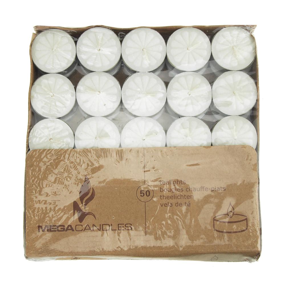Unscented White Tealight Round Candles, 1-1/2-Inch, 50-Piece
