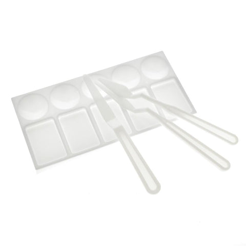 Painting Palette and Painter Knife Set, 4-Piece