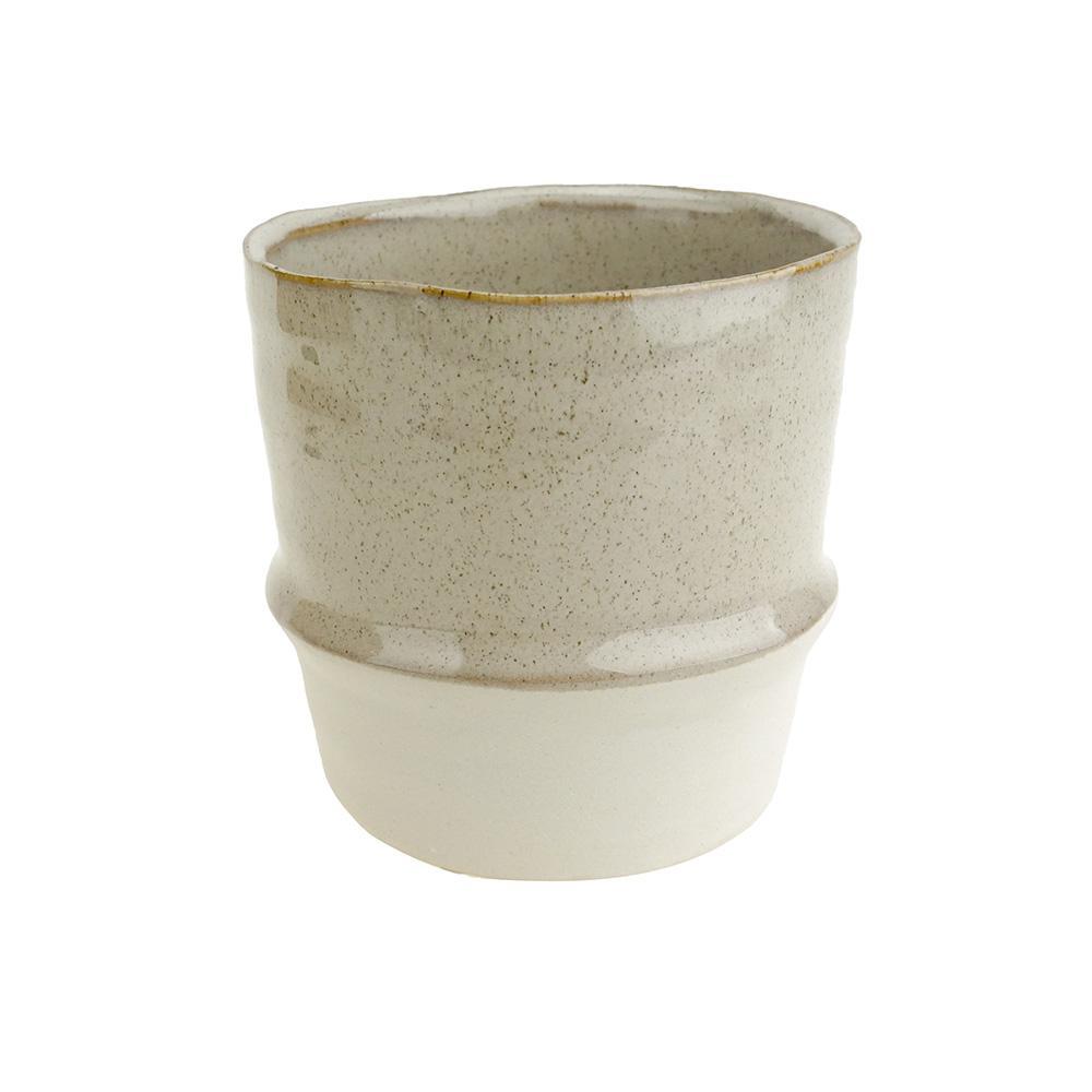 Two Toned Tapered Ceramic Pot, 4-3/4-Inch