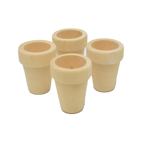 Mini Decorative Flower Pots, 1-1/4-Inch, 4-Count