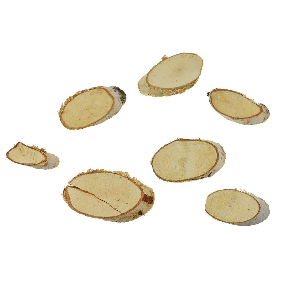 Craft Natural Oval Birch Slices, 50-Gram
