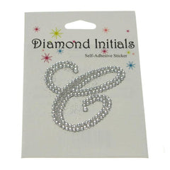 Diamond Glitter Letter Initial Stickers, 2-1/4-inch