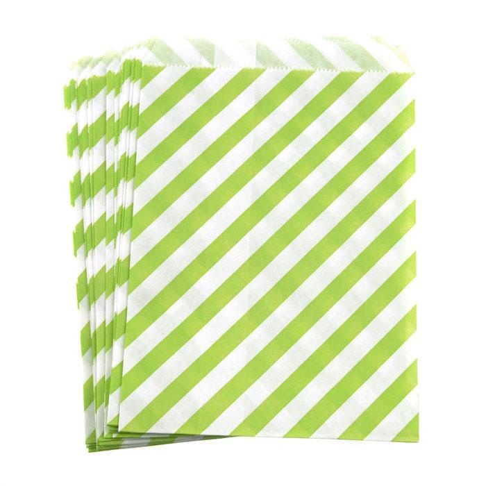 Candy Stripe Paper Treat Bags, 7-inch 25-Piece