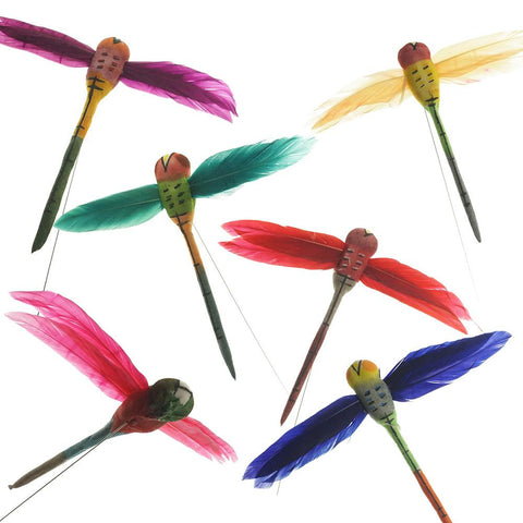 Mini Bright Dragonfly Picks, 8-Inch, 12-Piece