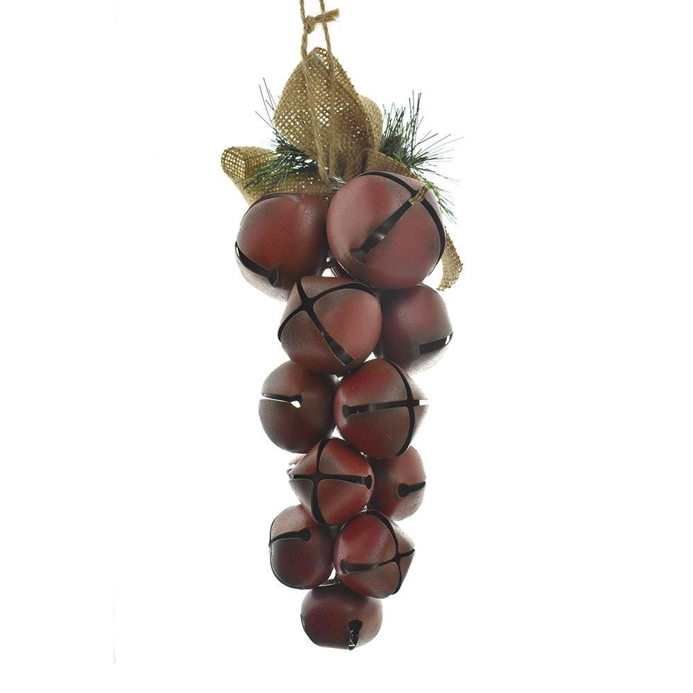 Metal Red Grape Bell Cluster, 10-Inch