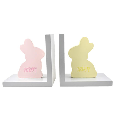 Happy Bunnies Decorative Bookends, 5-7/8-Inch, 2-Piece