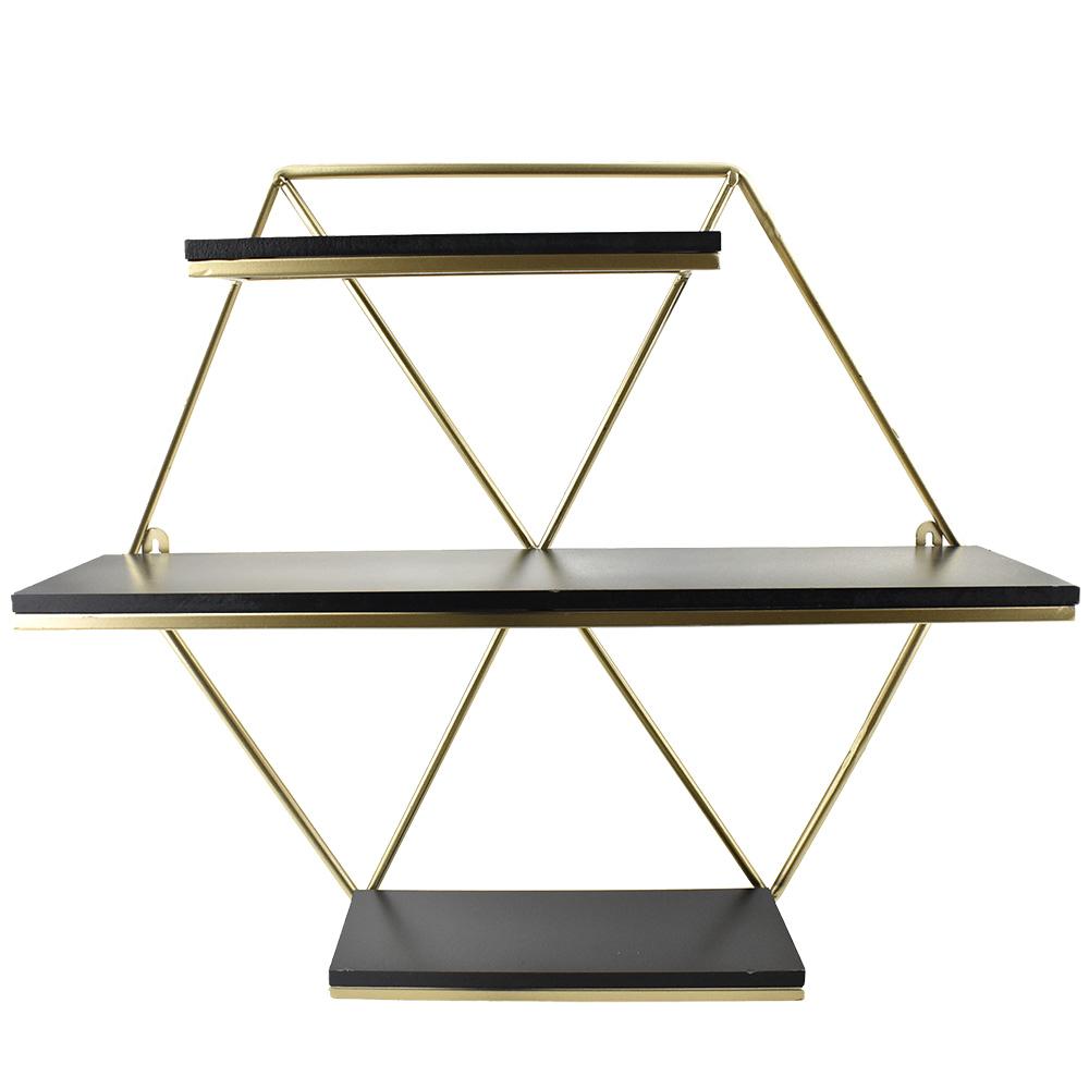 Hexagon Three Layer Hanging Shelf, 19-Inch