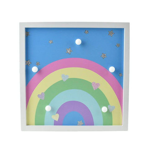 Rainbow LED Light Up Wood Frame, 9-1/4-Inch