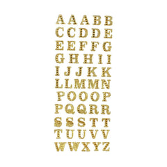 Glitter and Rhinestone Alphabet Stickers, 1/2-Inch, 55-Piece