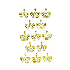 Royal High Crown Rhinestone Stickers, 1-Inch, 13-Count