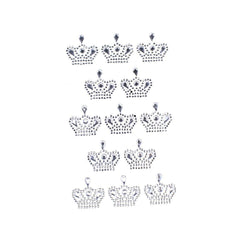 Royal High Crown Rhinestone Stickers, 1-Inch, 13-Count