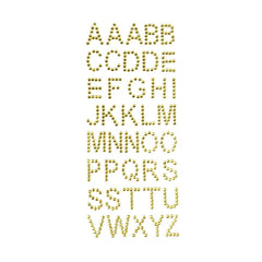Alphabet Letters Rhinestone Stickers, 3/4-Inch, 40-Piece