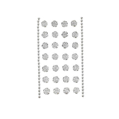 Pearlescent Rhinestone Rose Stickers, 1/2-Inch, 30-Piece